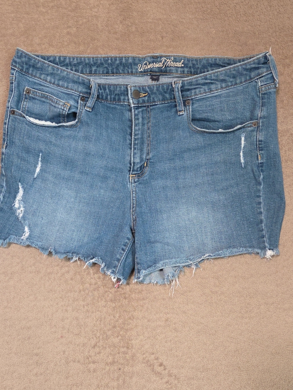 Universal Thread Light Blue Distressed Denim Shorts- Size 18/34R